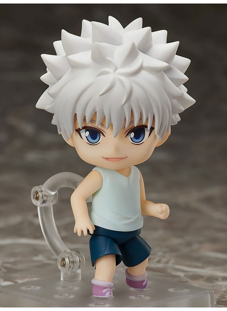 هالامودو هنتر x هنتر 10 سم Q -نسخة Killua Posable Doll مع أوجه قابلة للتبديل، ديكور سطح المكتب لطيف للغاية - Image 2