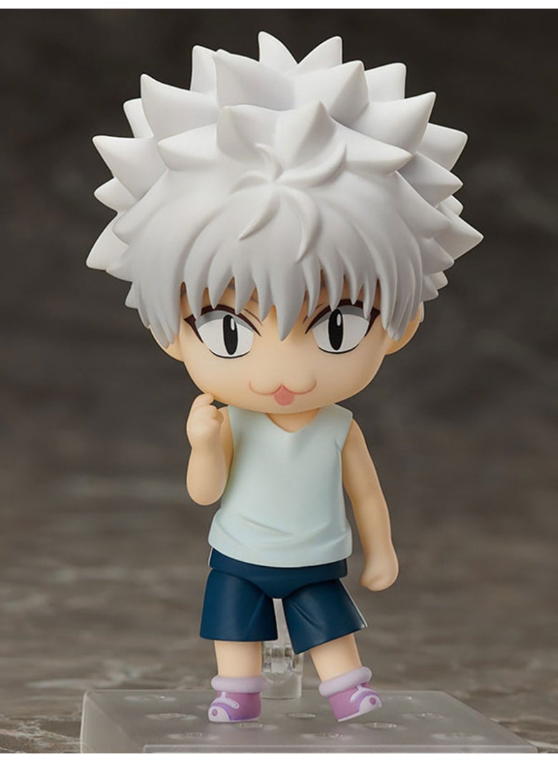 هالامودو هنتر x هنتر 10 سم Q -نسخة Killua Posable Doll مع أوجه قابلة للتبديل، ديكور سطح المكتب لطيف للغاية - Image 4
