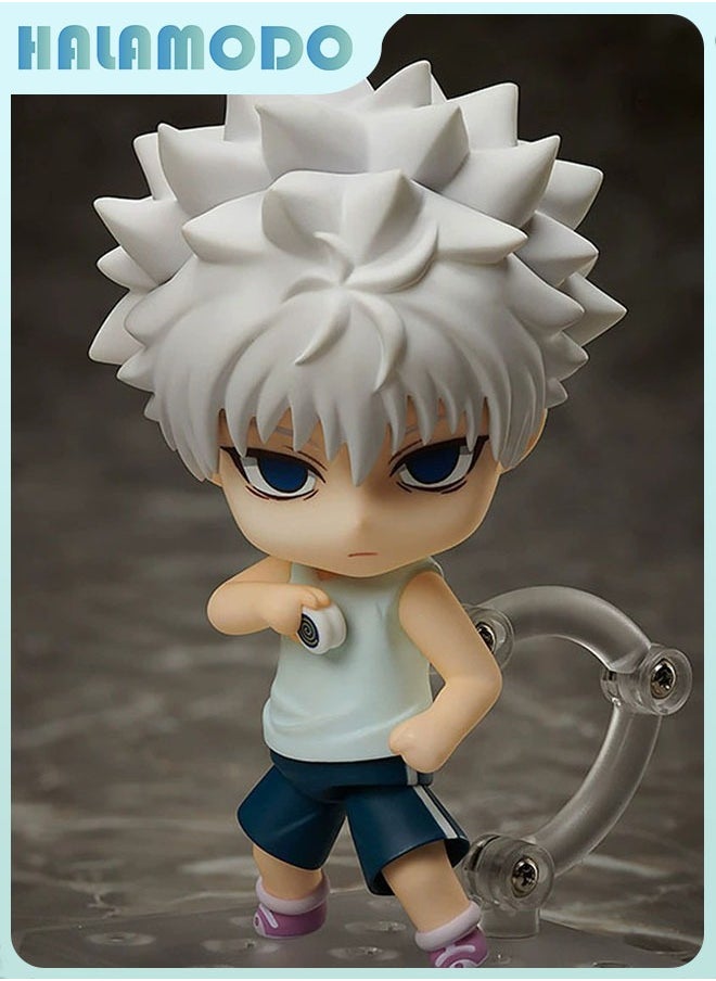 هالامودو هنتر x هنتر 10 سم Q -نسخة Killua Posable Doll مع أوجه قابلة للتبديل، ديكور سطح المكتب لطيف للغاية  - Image 2