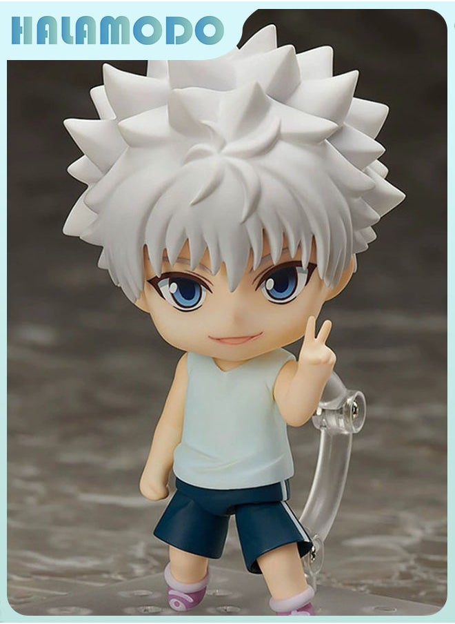 هالامودو هنتر x هنتر 10 سم Q -نسخة Killua Posable Doll مع أوجه قابلة للتبديل، ديكور سطح المكتب لطيف للغاية  - Image 3