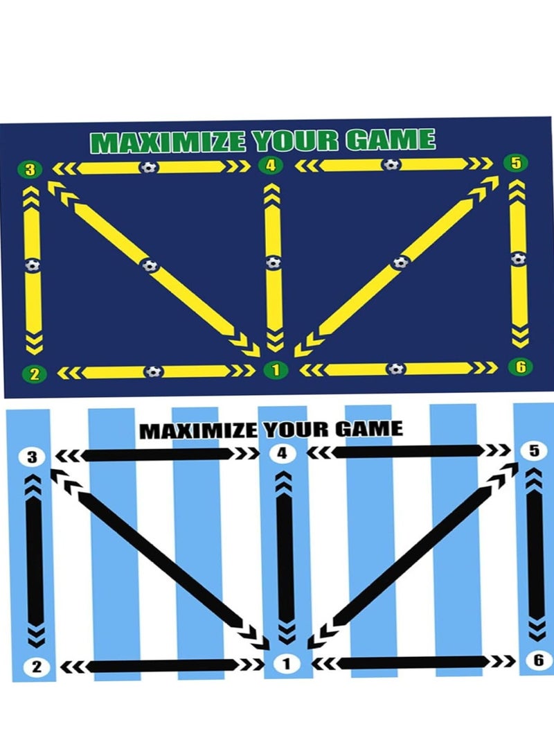 SYOSI Football Footstep Training Mat 60x90cm ribble Silent Sport Mat Improve Ball Control and Agility Football Doormat Corner Field Training Mat Training Pace Ball Sport Mat for Kids and Adults - Image 5