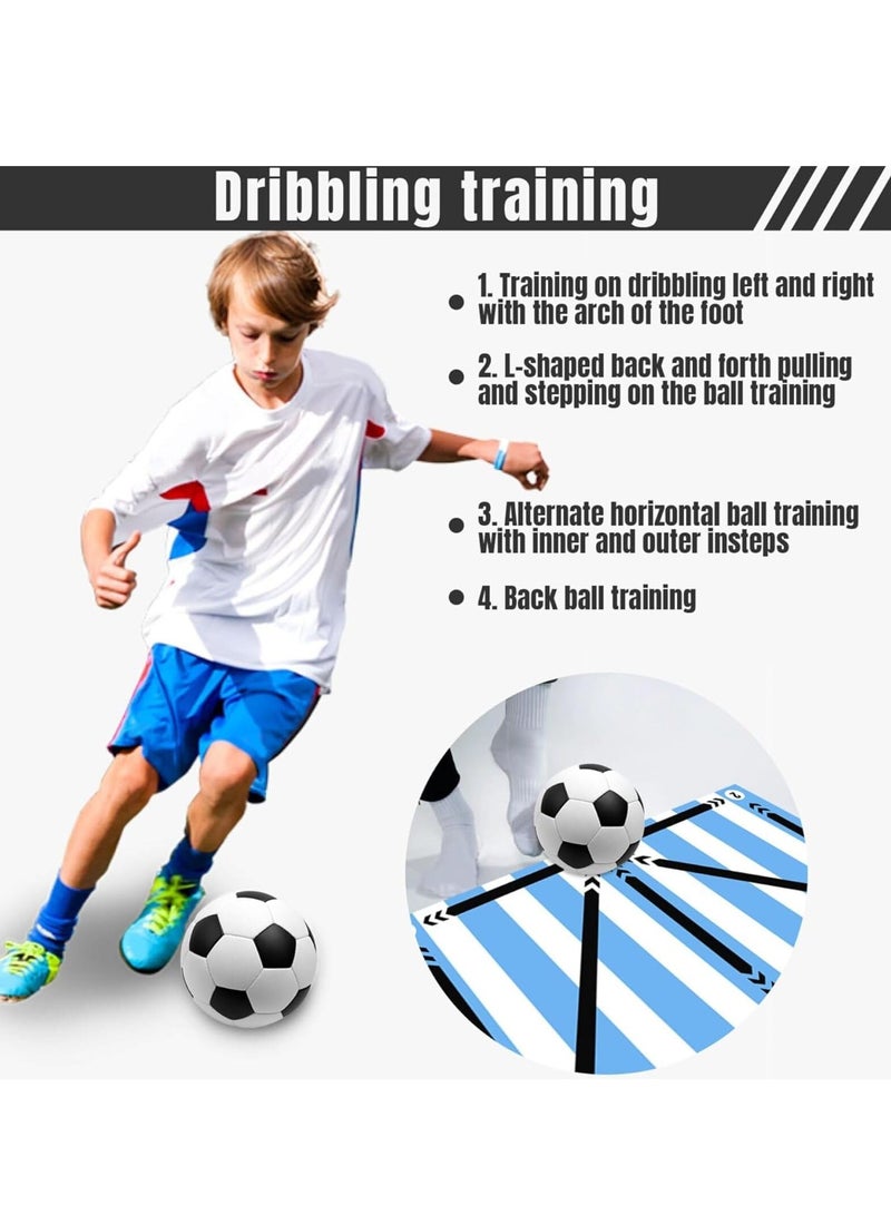SYOSI Football Footstep Training Mat 60x90cm ribble Silent Sport Mat Improve Ball Control and Agility Football Doormat Corner Field Training Mat Training Pace Ball Sport Mat for Kids and Adults - Image 3