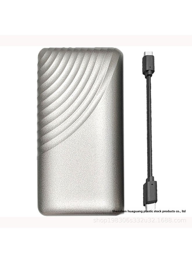 M.2 SATA  NVME Protocol Mobile SSD Enclosure HG-S5001A-Color:【nvme Protocol】 Type-c /hg-s5001a Silver