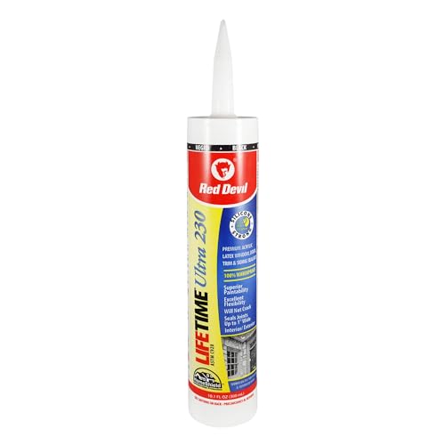 Red Devil 077060 Lifetime Ultra Premium Elastomeric Acrylic Latex Sealant, 10.1 oz., Black, 1 Pack - Image 1