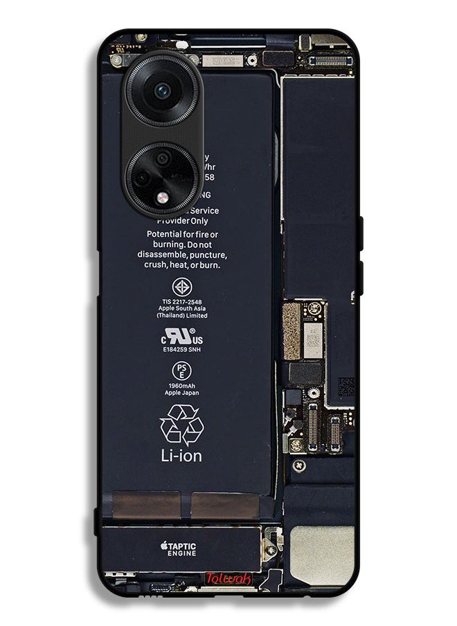 Tolwak غطاء حماية لهاتف Oppo A98 5G بنمط دائرة الهاتف  - Image 1