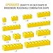 YUJHITP 100 Piece Yellow Bricks Bulk 12 Size Classic Building Blocks Compatible With Lego Parts and Pieces - Image 4
