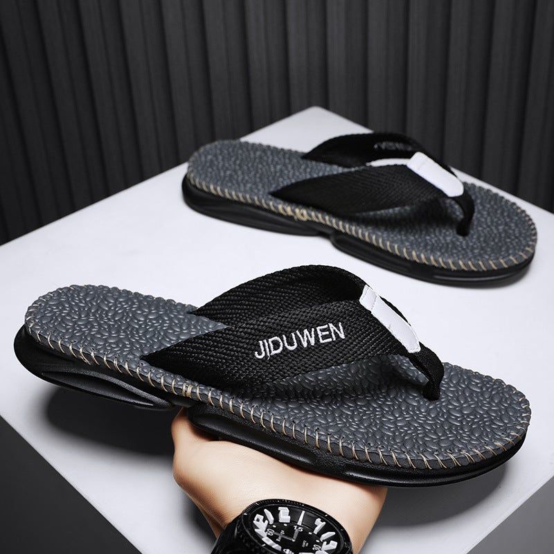 Temu Boys' Casual Flip-Flops, Lightweight Non-Slip Slip-On Indoor Slippers, Fashionable Beach Slippers - Image 4