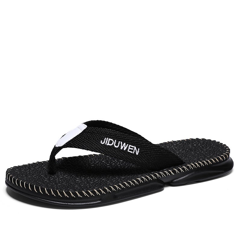 Temu Boys' Casual Flip-Flops, Lightweight Non-Slip Slip-On Indoor Slippers, Fashionable Beach Slippers - Image 1