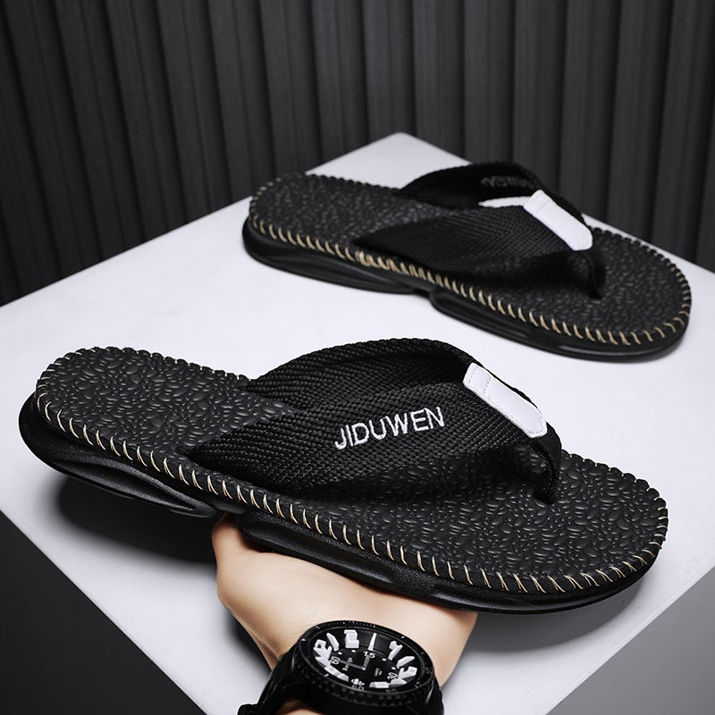 Temu Boys' Casual Flip-Flops, Lightweight Non-Slip Slip-On Indoor Slippers, Fashionable Beach Slippers - Image 3