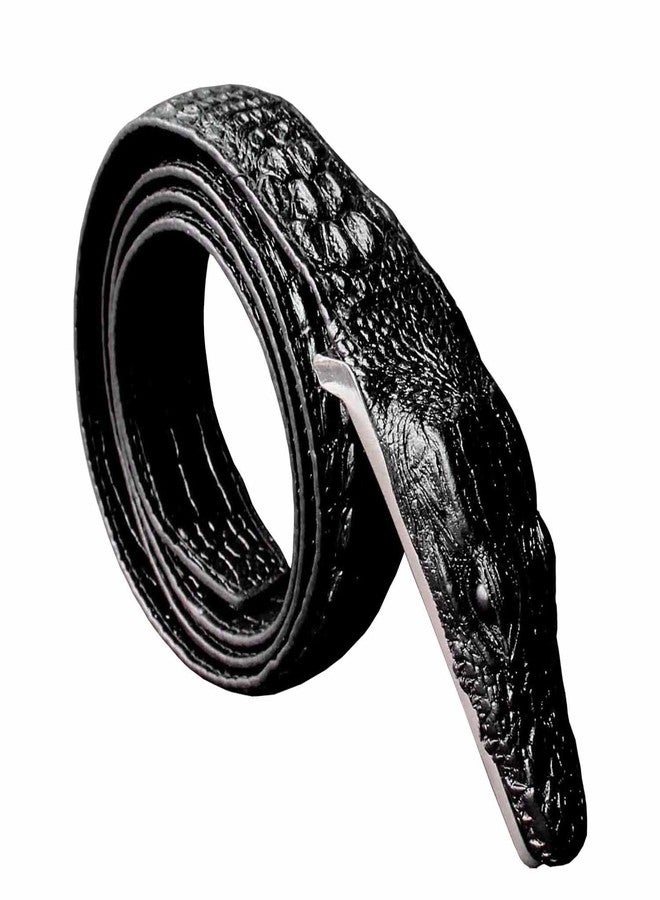 vogueteen Mens Alligator Crocodile Head Style Biker Cool Belt Waistband Black - Image 1