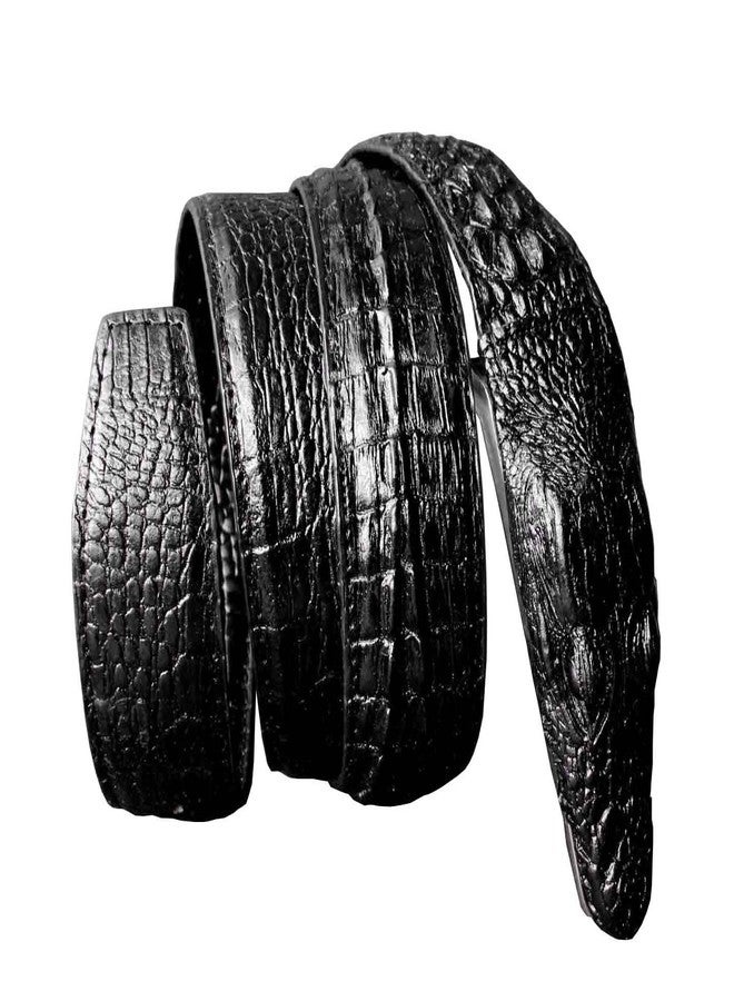 vogueteen Mens Alligator Crocodile Head Style Biker Cool Belt Waistband Black - Image 2