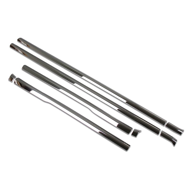 Beautost Fit for Toyota Venza 2021 2022 2023 2024 Body Side Door Moulding Overlay Cover Trims Stainless Steel 8PCS