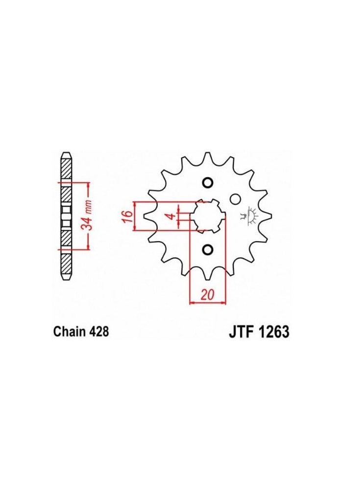 JT Sprockets 13T Steel Front Sprocket - Image 2