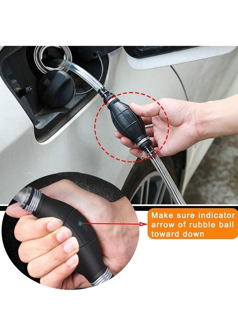 SYOSI - Gasoline Siphon Hose Pump, Siphon Pump Gas Transfer Oil Water Fuel Gas Siphon Hand Pump Siphon Pump, Syphon Pumps Siphon Hose for Gasoline, Fluid Fuel Diesel Transfer Pump, Transfer Hoses - Image 1