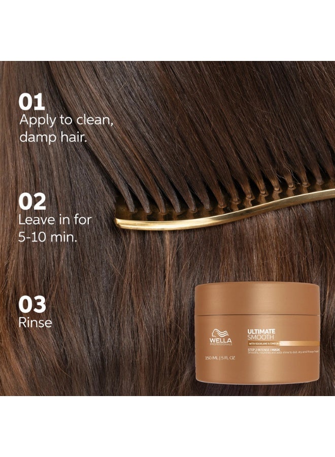 Wella Professionals سيروم زيت المعجزة من ويلا بروفيشونالز ألتيميت سموذ لل شعر الجاف، الباهت والمجعد، يغذي، ينعم ويضيف لمعان حريري، آمن للألوان، مع سكوالان وأوميغا 9، واقي حراري، 100 مل - Image 2