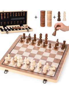 ADAK Magnetic Wooden Chess Set – 15-Inch Folding Chess Board with Handmade Pieces, Portable Travel Chess Game for Adults & Kids, Tournament & Beginner Friendly with Storage Slots and 2 Extra Queens - pzsku/Z8786D03E04779827FB00Z/45/_/1740933183/f6e717c3-58c2-4b84-9495-b058a60df801