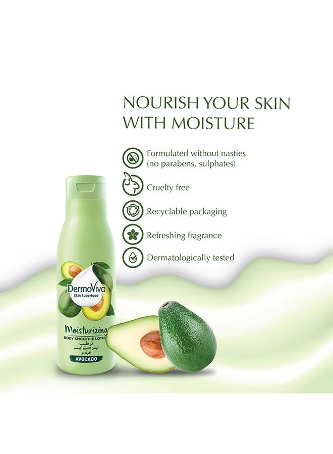 DermoViva Avocado Smoothie Lotion Green 400ml - Image 4