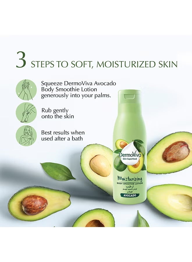 DermoViva Avocado Smoothie Lotion Green 400ml - Image 5