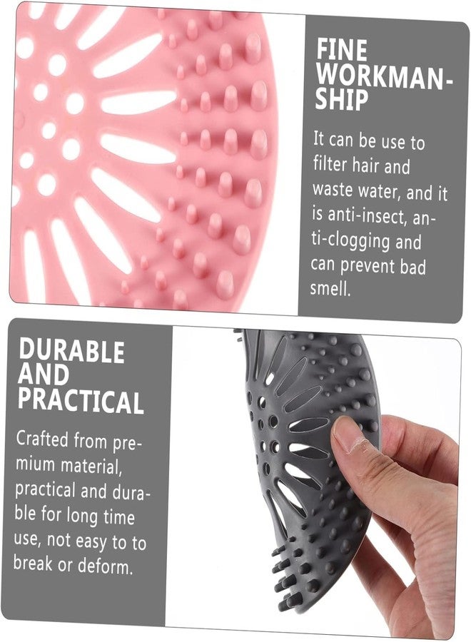 Eletree Silicone Sink Strainer | Durable Kitchen & Bathroom Drain Filter with Suction Cups | Traps Hair, Vegetable Scraps & Debris | Easy-to-Clean Reusable Drain Stopper (Set of 4) - Image 5