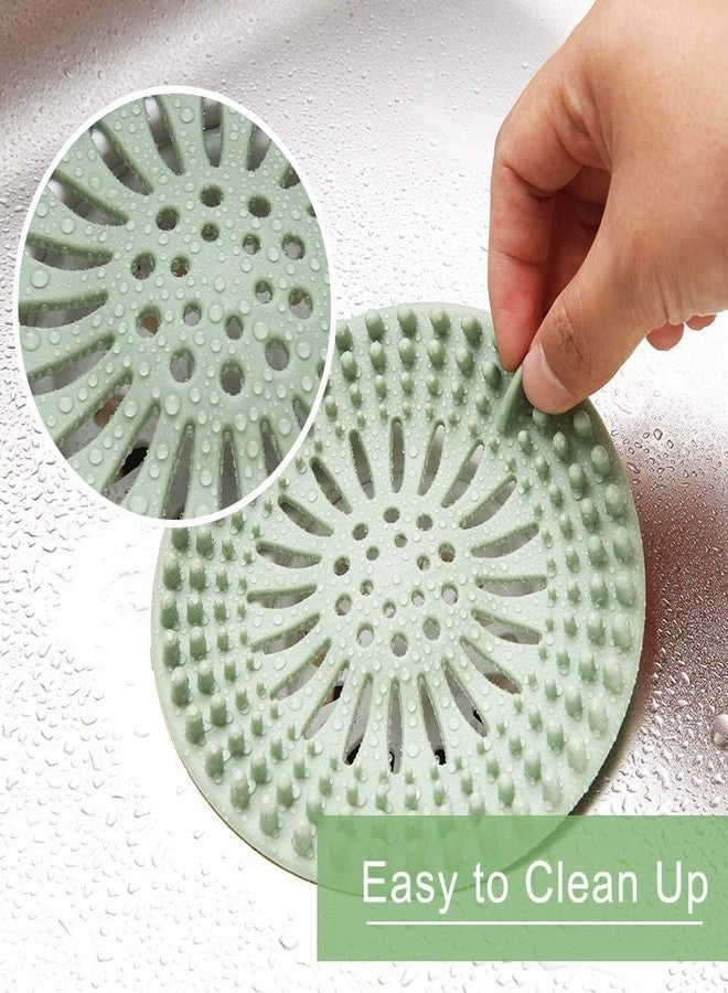 Eletree Silicone Sink Strainer | Durable Kitchen & Bathroom Drain Filter with Suction Cups | Traps Hair, Vegetable Scraps & Debris | Easy-to-Clean Reusable Drain Stopper (Set of 4) - Image 4