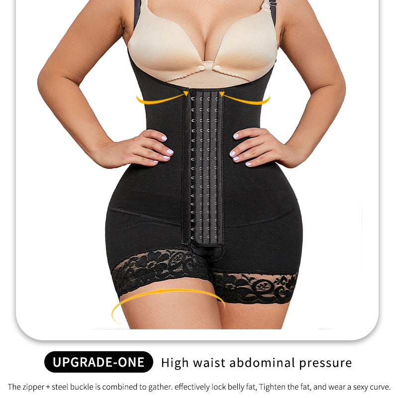 Hourglass Goddess Large Size Waist And Abdomen Shaping Corset Postpartum Body Fitness One-Piece Shapewear - Image 4