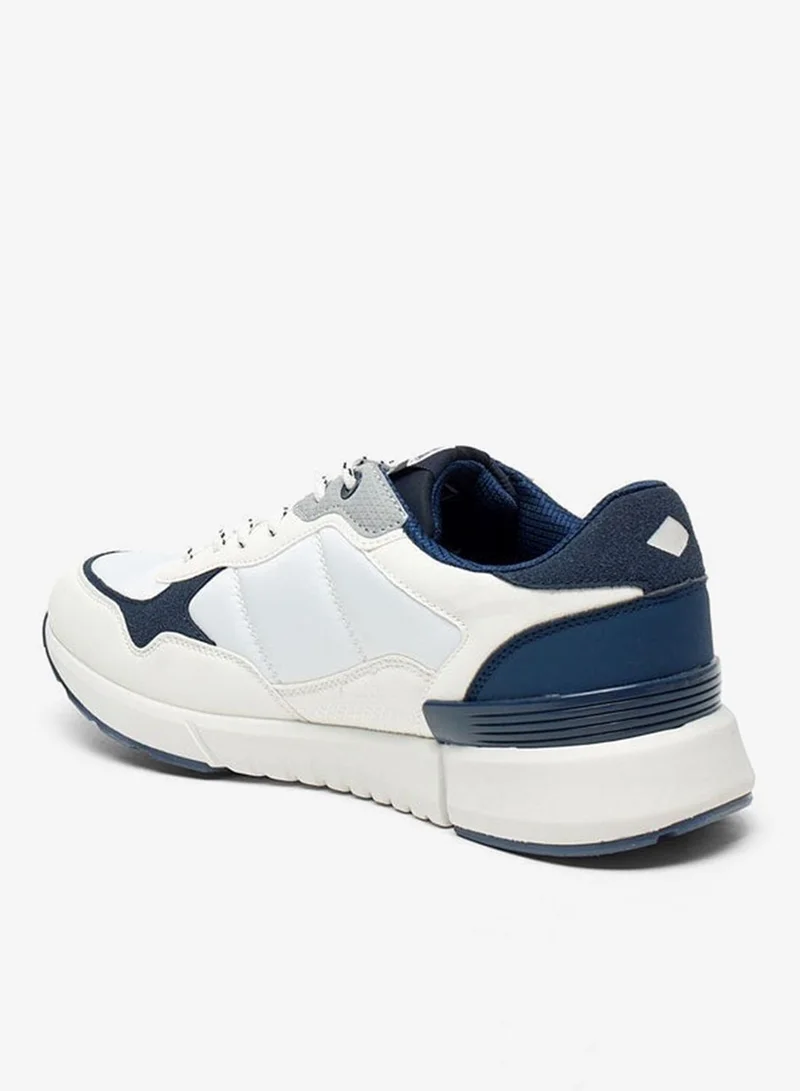 Lee Cooper Men's Colourblock Sneakers with Lace-Up Closure