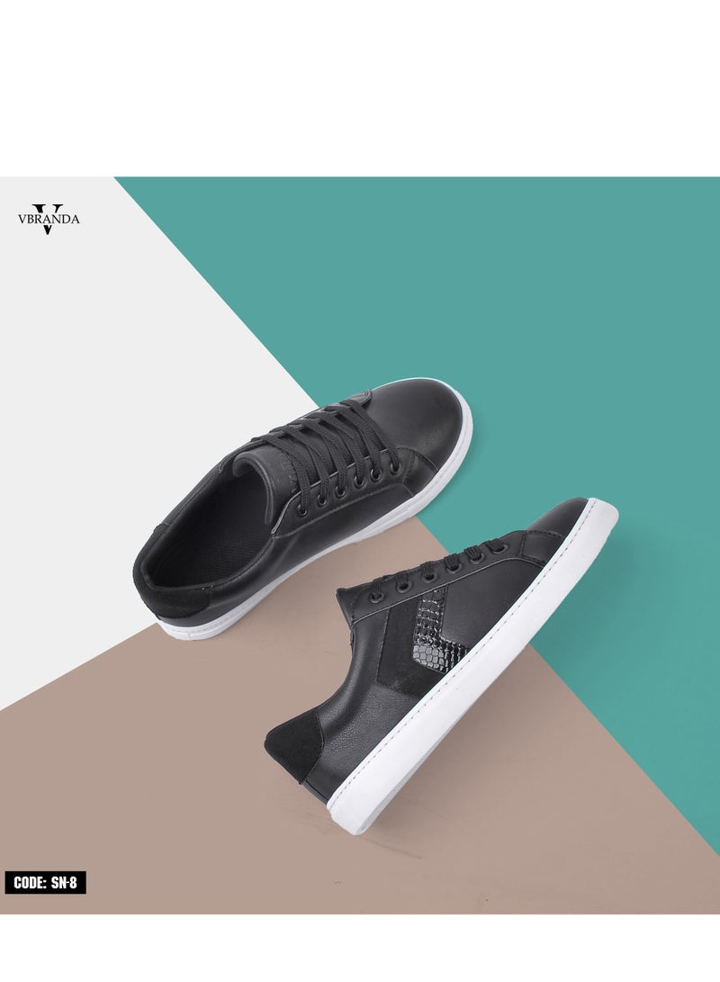 Run  Sneakers Flat-Side Arrows-SN-8-BLACK  - Image 2