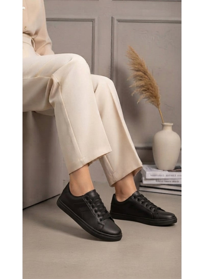 Run  Sneakers Flat-Side Arrows-SN-8-BLACK - Image 5