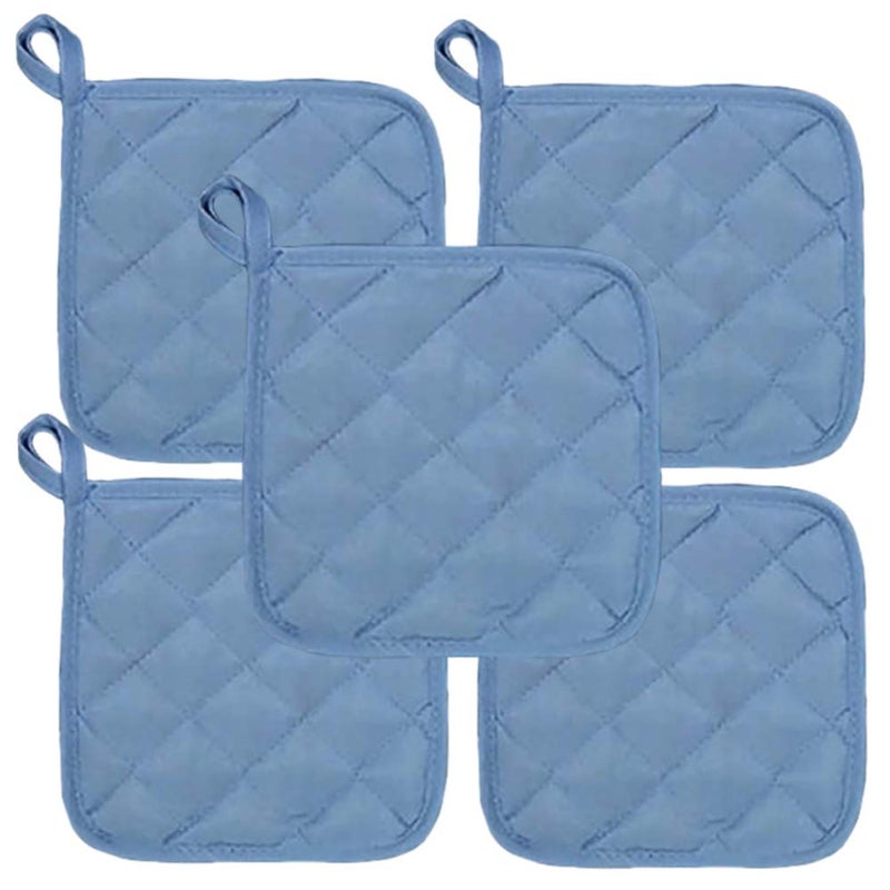 Lobyn Value Packs Economical Lightweight Bulk Potholders Ten 10 Pack Everyday Quality 65 Square Perfect for Craft Projects Sky Blue