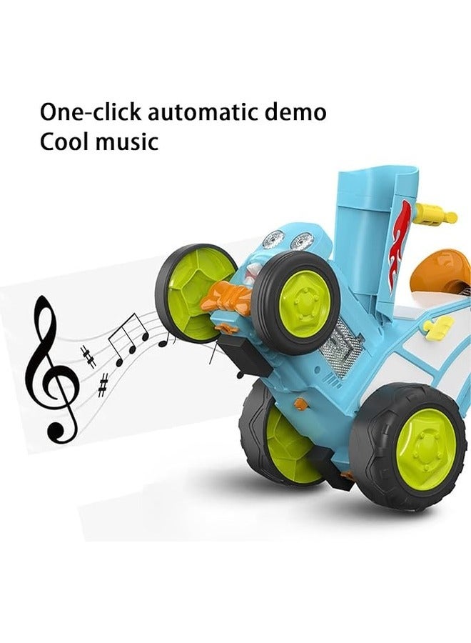 Toy Box Crazy Jumping Car, Remote Control Car, RC Car with LED Light Music Rocking Tumbling, Rechargeable Stunt Dancing Car,Wireless Remote Dancing Stunt Car  - Image 2
