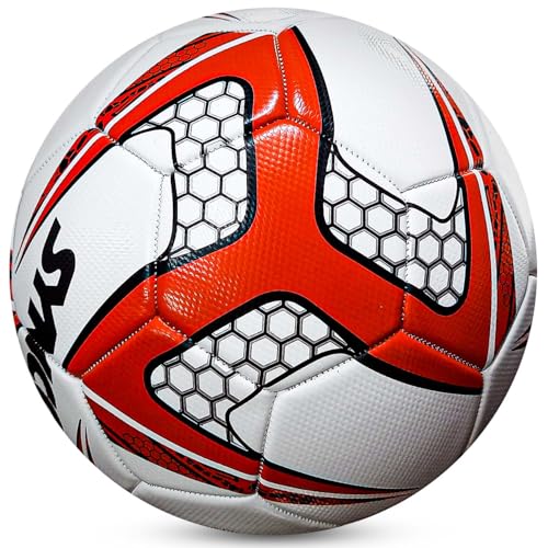 Synco Football Thunder | Pro Trainer Football for Training & Matches | 3 Layer PVC Machine Stitched | 32 Panel | Suitable for Soft & Turf Grounds | Soccer Ball Size 5 - Image 2