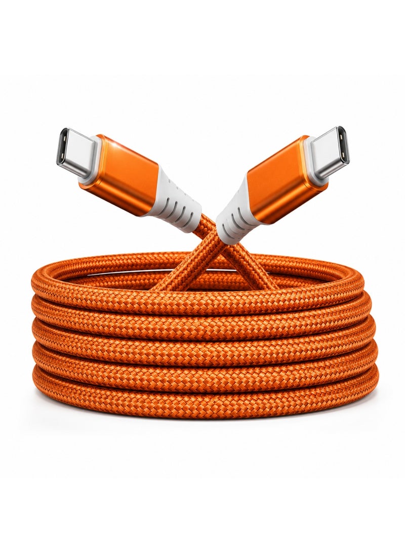 كابل شحن سريع جدأ من نوع USB-C إلى USB-C سلسلة Apbex بقوة 240 واط، سلك ألعاب إلكترونية PD 3.1، اليبطول 2 متر، برتقـ - Image 1
