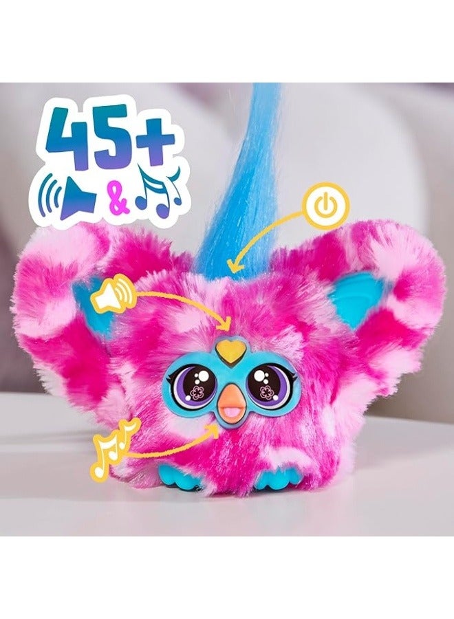 Furby Furblets Dah-Tee Mini Friend, 45+ Sounds, Country Music, Speaks Only Furbish, Electronic Plush Toys for Girls & Boys, Interactive Pets, Pink Polka Dot, 6+ - Image 3