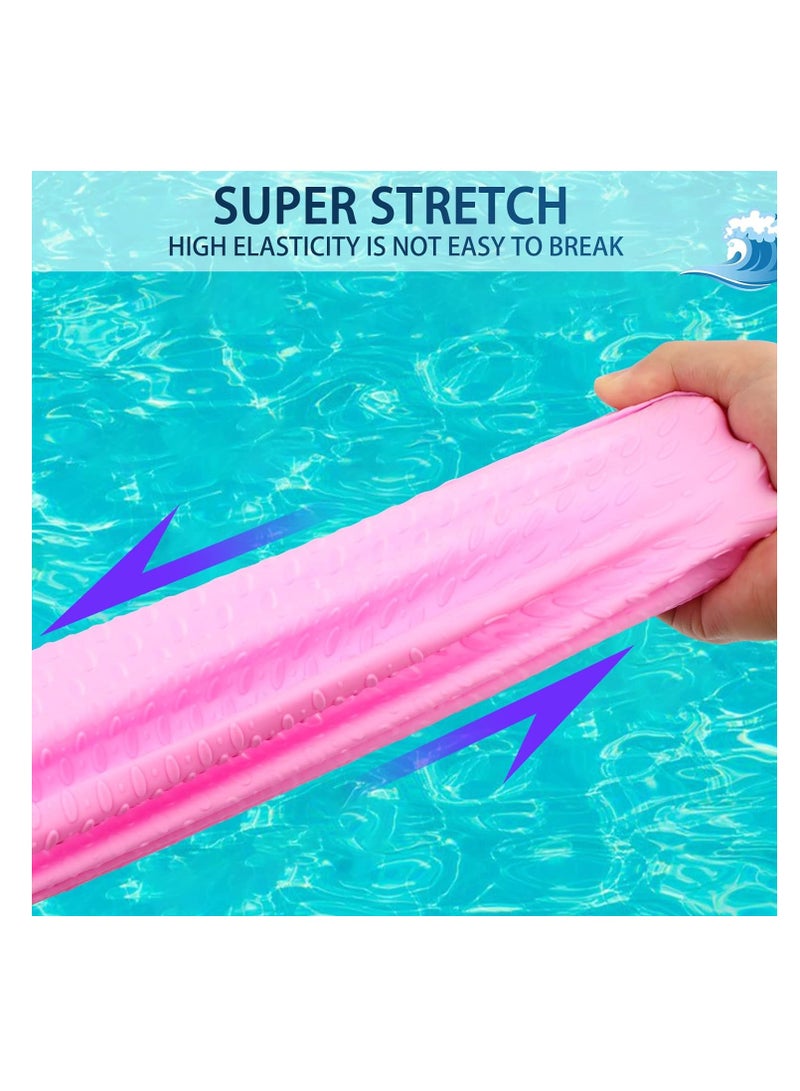 SYOSI Swim Cap 2 Pack - Unisex Silicone Swimming Caps for Men, Women, Adults, and Kids - Durable, Flexible, and Waterproof Bathing Caps for Long and Short Hair(Pink,Black) - Image 5