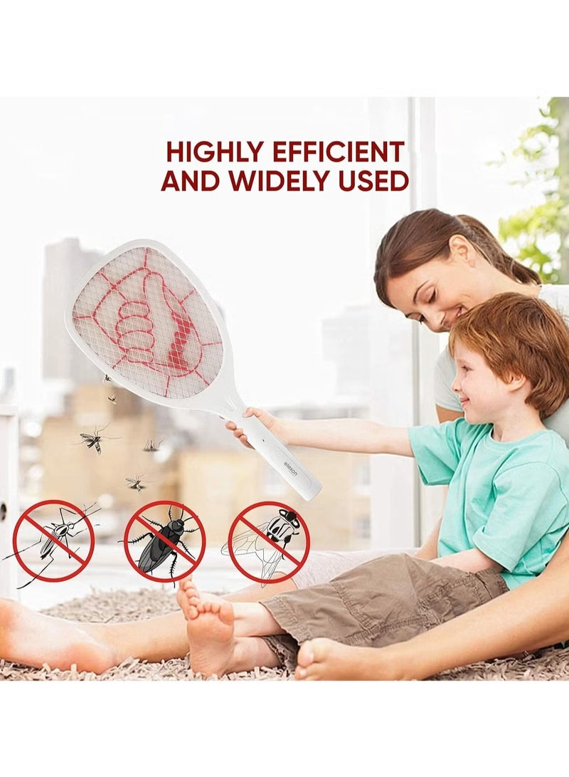 JAJEEK Electric Bug Zapper Swatter – Rechargeable LED Mosquito, Fly & Pest Killer Racket for Indoor & Outdoor Use – Effective, Portable, and Eco-Friendly Pest Control – Assorted Colors Available - Image 3