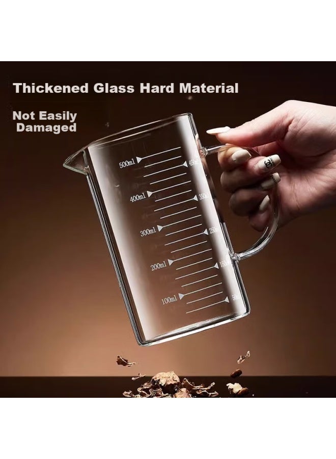 Pakchoice Measuring Cup, High Borosilicate Glass, Heat-Resistant, Shatterproof, With Scale, Transparent Milk Measuring Cup, Household Baking Tool - Image 2