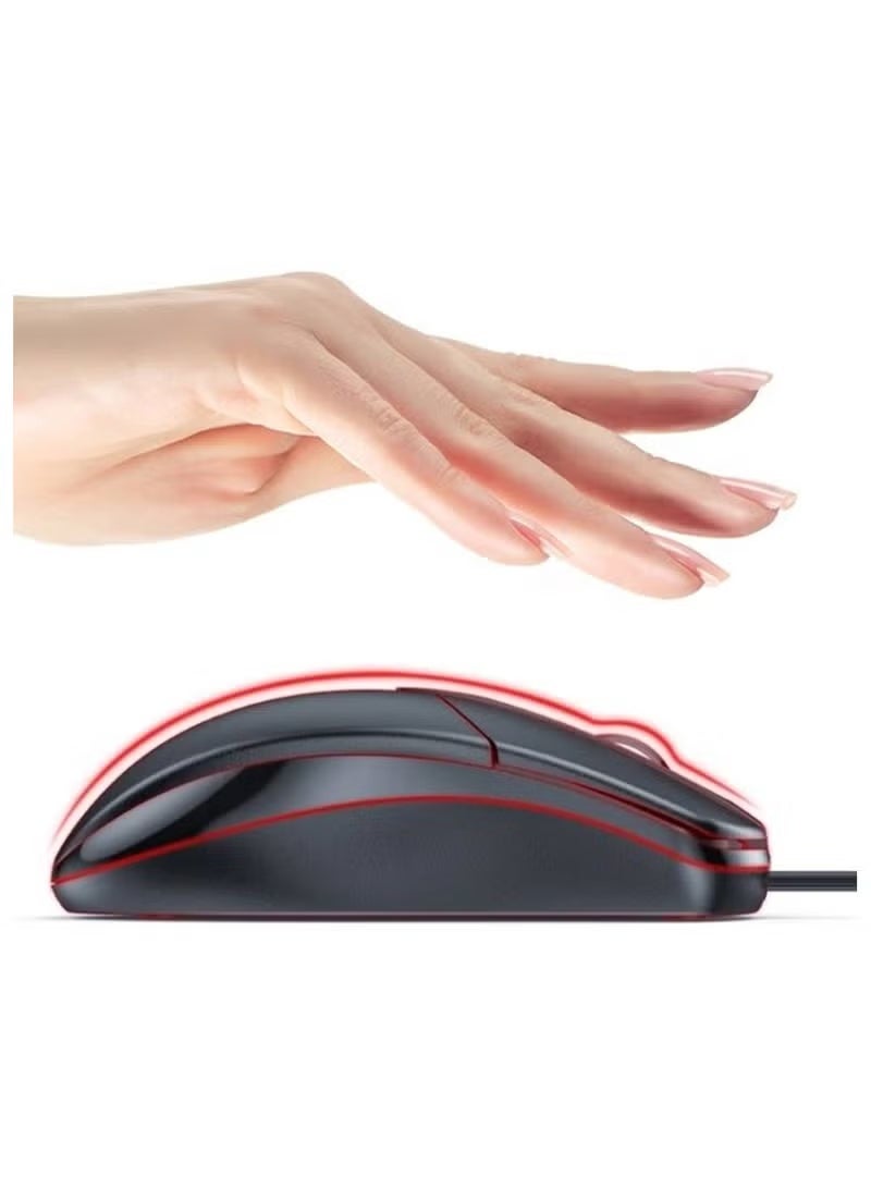 Kaku KSC-355 Wired USB Optical Mouse with 1500DPI Sensor for Smooth & Precise Tracking | Ergonomic Lightweight Design with Comfort Grip | Plug & Play for Windows, Mac & Linux | Durable Computer Mouse for Office, Home, Laptop & Desktop Use - Image 4