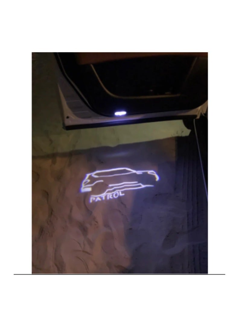 3D Shadow light Projector for Nissan Patrol doors in the shape of a car 2021 2022 2023  - Image 1