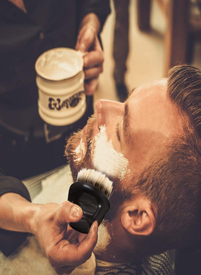 KIRA Beard Brushes for Men, Round Shape Beard Brush Soft Bristle Mustache Brush Plastic Handle Beard Sweep Brushes for Men Beard Styling - Image 5