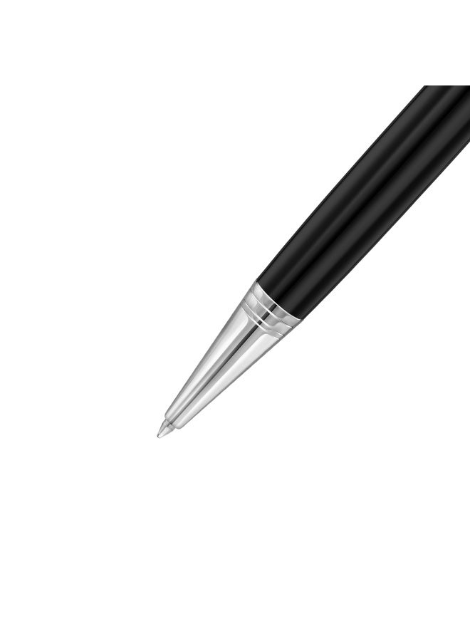 Ducati Stile Black Carbon Fiber Pen with Silver Trims - Image 1