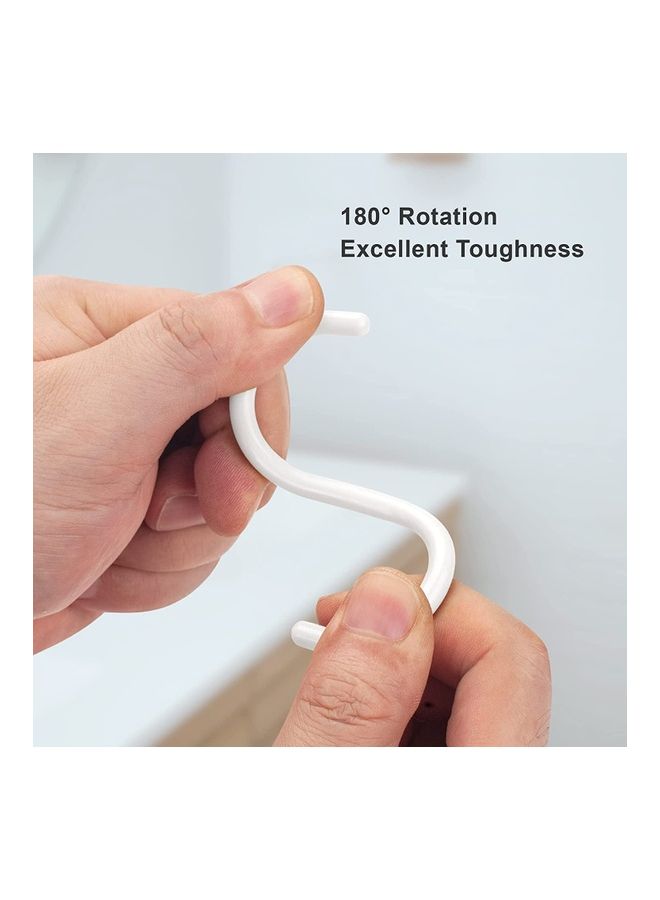 NIBEMINENT 24-Piece Curtain Hooks White 15 x 5cm - Image 3