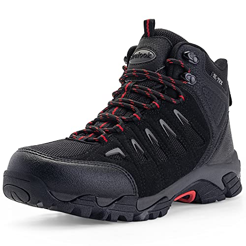 SHULOOK Men's Waterproof Hiking Boots Non-Slip Lightweight Mid Top Ankle Boot Breathable Hiker Trekking Shoes - Image 1