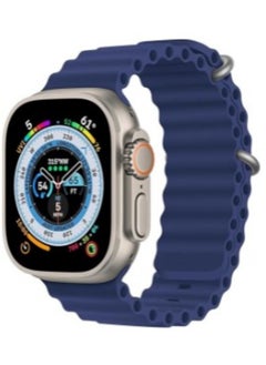 Ten Tech Silicone Band for Apple Watch Ultra/Ultra 2 49mm 45mm 44mm 42mm, Waterproof Soft Silicone Sports Band for iWatch Ultra SE 8/7/6/5/4/3/2/1, navy blue