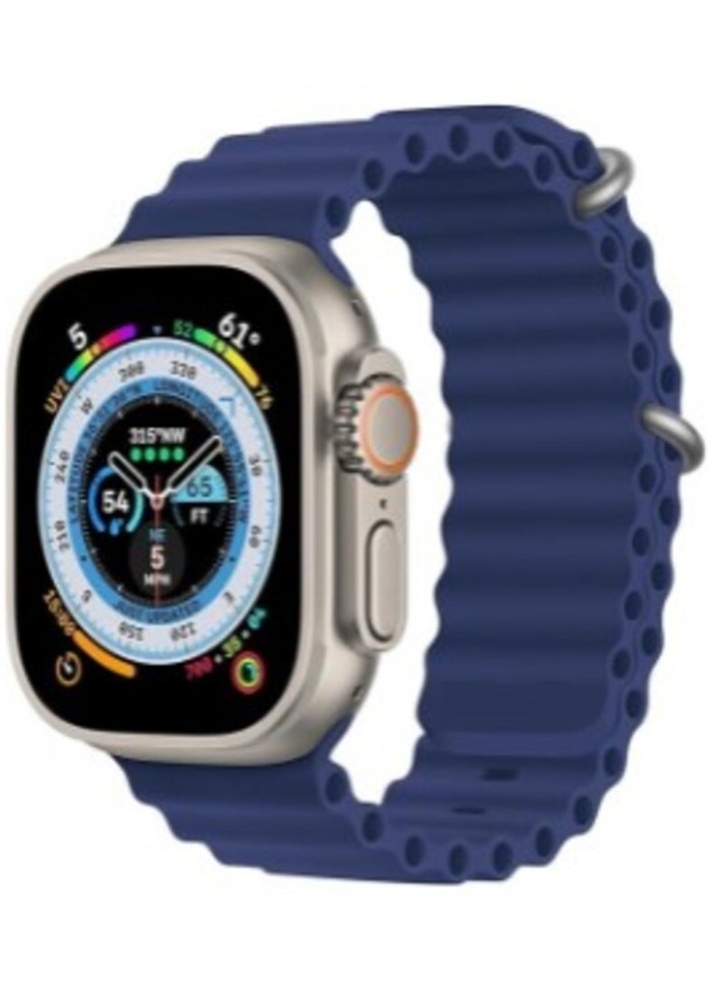 ten.tech - Ten Tech Silicone Band for Apple Watch Ultra/Ultra 2 49mm 45mm 44mm 42mm, Waterproof Soft Silicone Sports Band for iWatch Ultra SE 8/7/6/5/4/3/2/1, navy blue - Image 1