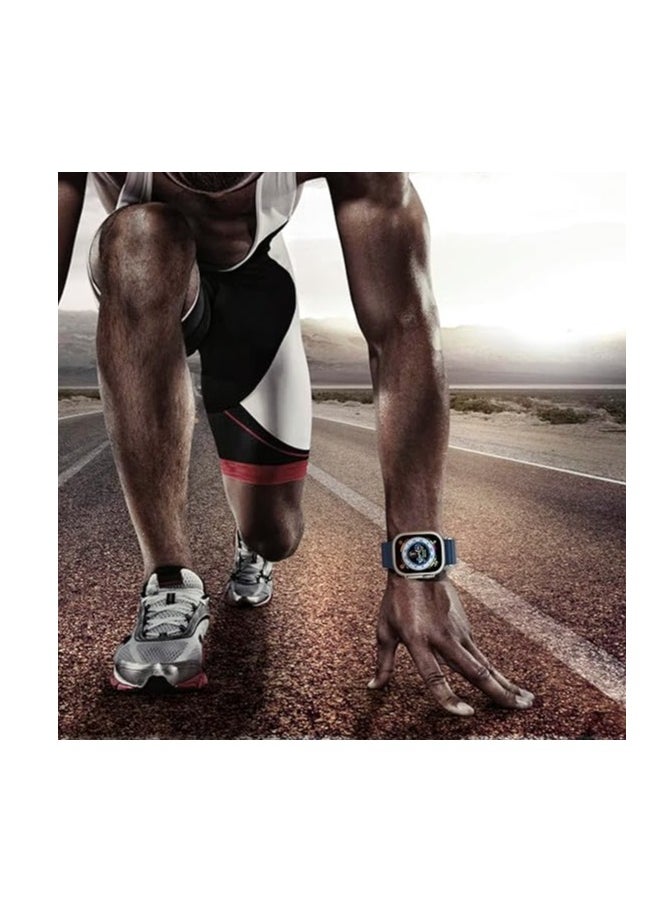 ten.tech - Ten Tech Silicone Band for Apple Watch Ultra/Ultra 2 49mm 45mm 44mm 42mm, Waterproof Soft Silicone Sports Band for iWatch Ultra SE 8/7/6/5/4/3/2/1, navy blue - Image 1
