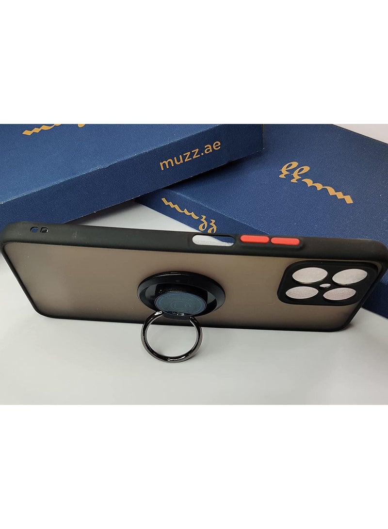 Muzz Hybrid Case with Ring For  Honor X8 (Black) - Image 4