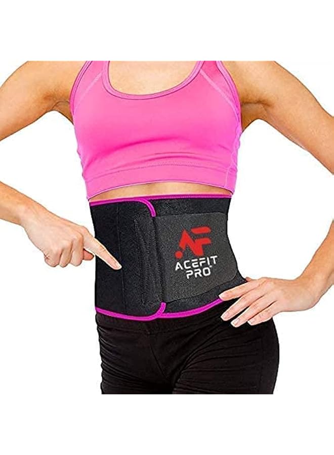 PROMASS [2023] Waist trainer for women & men workout, trimmer for weight loss, gym essentials in lower belly fat work out belly burner home workout shaper sweat band exercise for abs
