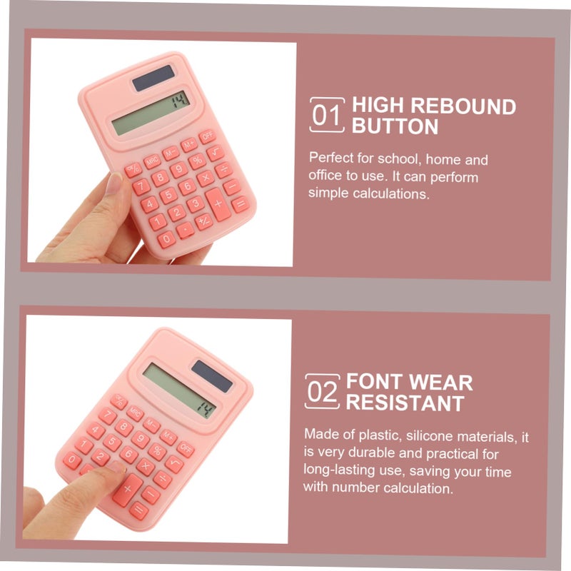 Pink Student Calculator Portable Desktop Office Tool Small Electronic Device - Image 4