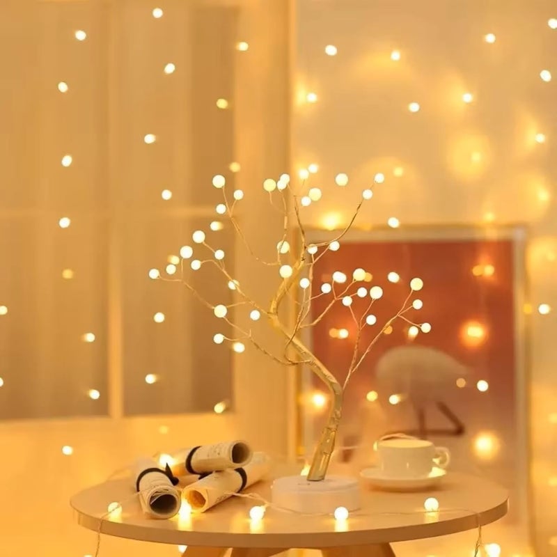 HUMAIZAR Table topFairy Lights Spirit Bonsai Tree Light Decoration for Kids RoomWeddingBedroomGifts Decorative LED Tree Lamp 36 LED Pearl - Image 3
