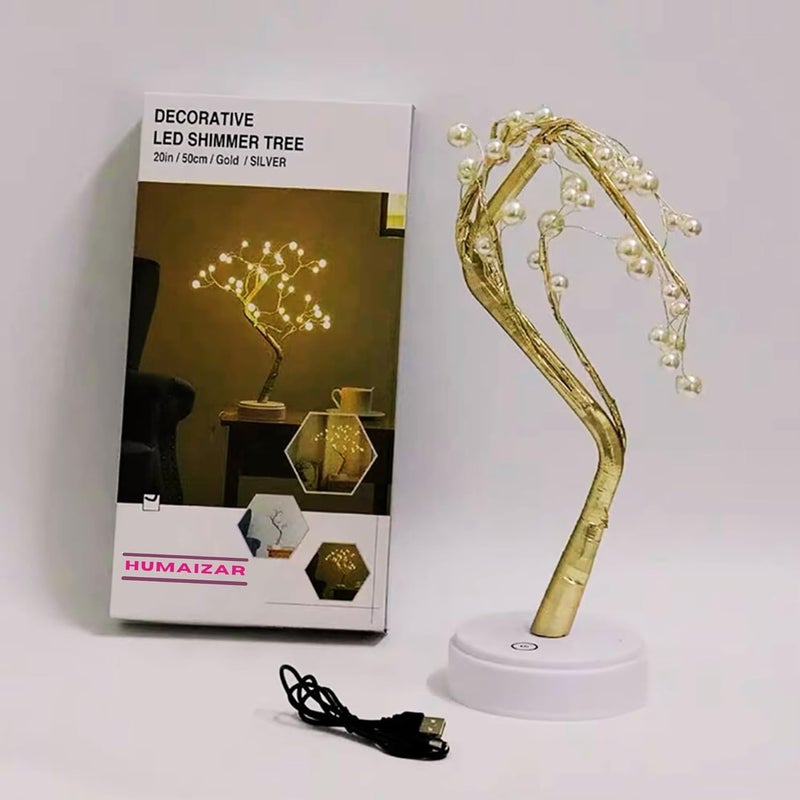 HUMAIZAR Table topFairy Lights Spirit Bonsai Tree Light Decoration for Kids RoomWeddingBedroomGifts Decorative LED Tree Lamp 36 LED Pearl - Image 4